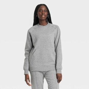 Houston White -  Adult Crew Neck Fleece Sweatshirt -  Gray